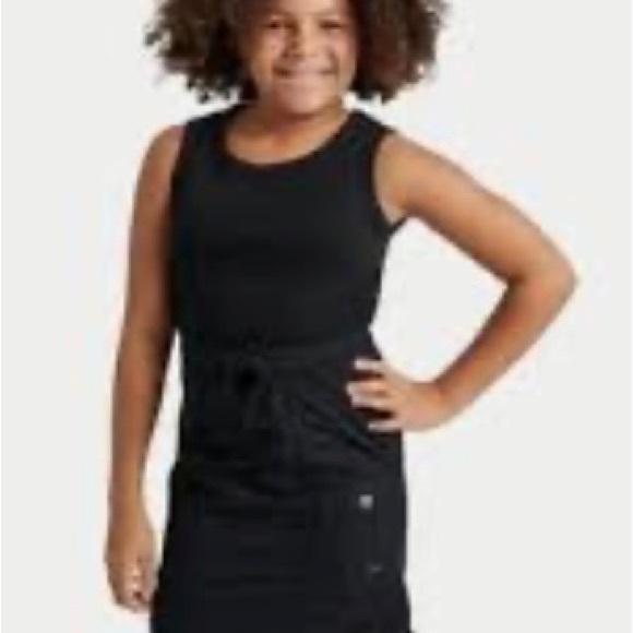 JUSTICE girl knit woven cargo dress black & Olivia grey size 16/18 XL plus 🔥 - Picture 4 of 6